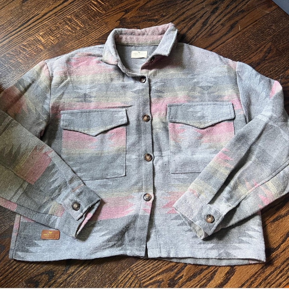 Simply Southern Gray and Pink Jacket